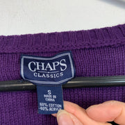 Purple Chaps Cable Knit Sweater Women's Small