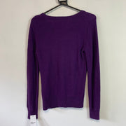 Purple Chaps Cable Knit Sweater Women's Small