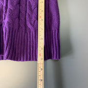 Purple Chaps Cable Knit Sweater Women's Small