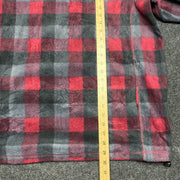 Black and Red Fleece Flannel Men's XXL