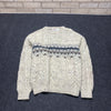 White Knitwear Sweater men's Large