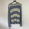 Grey and Blue Chaps Knitwear Sweater Women's Small