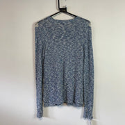 Grey and Blue Chaps Knitwear Sweater Women's Small