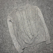 Grey Knitwear Sweater men's Large