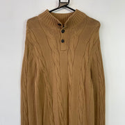 Brown Chaps Cable Knit Sweater Women's Large