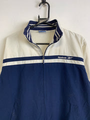 White and Navy Reebok Windbreaker men's Small