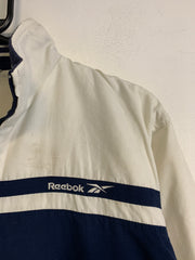 White and Navy Reebok Windbreaker men's Small