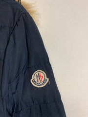 Navy Moncler Long Puffer Jacket Women's Large