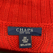 Red Chaps Cable Knit Sweater Women's XXL