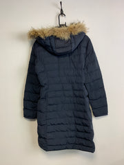 Navy Moncler Long Puffer Jacket Women's Large