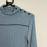 Blue Tommy Hilfiger Turtleneck Sweater Womens Small y2k