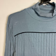 Blue Tommy Hilfiger Turtleneck Sweater Womens Small y2k