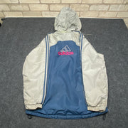 Vintage 90s Grey and Navy Adidas Jacket Men's Small