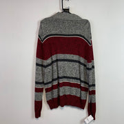 Grey and Red Chaps Knitwear Sweater Women's XXL