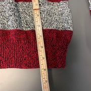 Grey and Red Chaps Knitwear Sweater Women's XXL