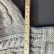 Grey Antartex Wool Sweater Cable Large