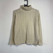 Beige Polo Ralph Lauren Knit Jumper Sweater Womens Small
