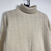 Beige Polo Ralph Lauren Knit Jumper Sweater Womens Small