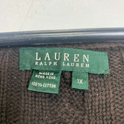 Brown Lauren Ralph Lauren Knit Jumper Sweater Womens XL