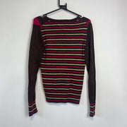 Brown Tommy Hilfiger Argyle Sweater Knit Womens Small