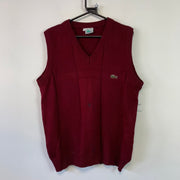 Red Lacoste Sweater Vest Women's XXL