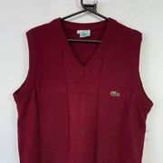 Red Lacoste Sweater Vest Women's XXL