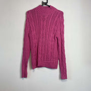 Pink Chaps Ralph Lauren Knit Jumper Sweater Womens Large