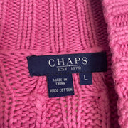 Pink Chaps Ralph Lauren Knit Jumper Sweater Womens Large