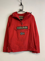 Red Napapijri Anorak Jacket Men's Medium