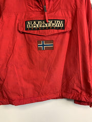 Red Napapijri Anorak Jacket Men's Medium