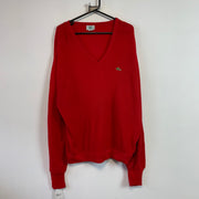 Vintage Red Izod Lacoste Knitwear Jumper Men's XL