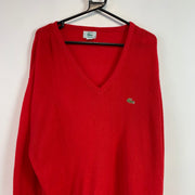 Vintage Red Izod Lacoste Knitwear Jumper Men's XL