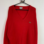 Vintage Red Izod Lacoste Knitwear Jumper Men's XL