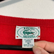 Vintage Red Izod Lacoste Knitwear Jumper Men's XL