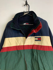 Navy and Green Tommy Hilfiger Reversible Jacket Men's Medium