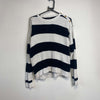 White Navy Lauren Ralph Lauren Womens Small Knit Jumper Sweater