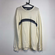 Cream Navy Tommy Hilfiger Knit Jumper Sweater 2XL