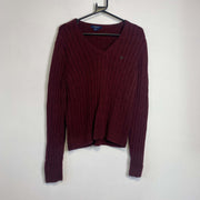 Red Chaps Ralph Lauren Knit Jumper Sweater Womens Large