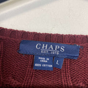 Red Chaps Ralph Lauren Knit Jumper Sweater Womens Large