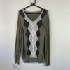 Grey Diamond Checked Jumper Women's Large