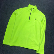 Neon Yellow Polo Ralph Lauren Fleece Men's Medium