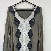 Grey Diamond Checked Jumper Women's Large