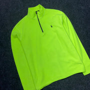 Neon Yellow Polo Ralph Lauren Fleece Men's Medium