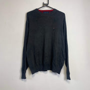 Grey Tommy Hilfiger Knit Jumper Sweater Large