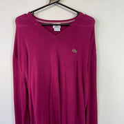 Purple Pink Lacoste Jumper Women's Large