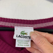 Purple Pink Lacoste Jumper Women's Large