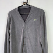 Grey Lacoste Cardigan Jumper Women's Large