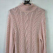 Pink Chaps Cable Knit Sweater Women's XL