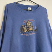 Blue Graphic Sweatshirt Jerzees Zion National Park 2XL