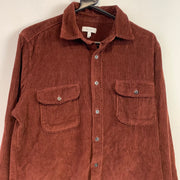 Brown Reiss Corduroy Shirt Men's Large